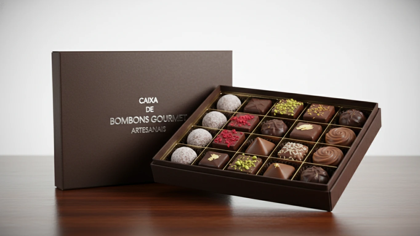 Caixa de Bombons Gourmet Artesanais