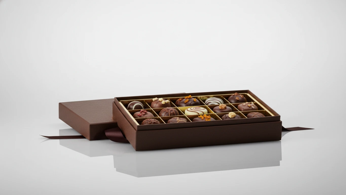 Caixa de Bombons de Chocolate Belga