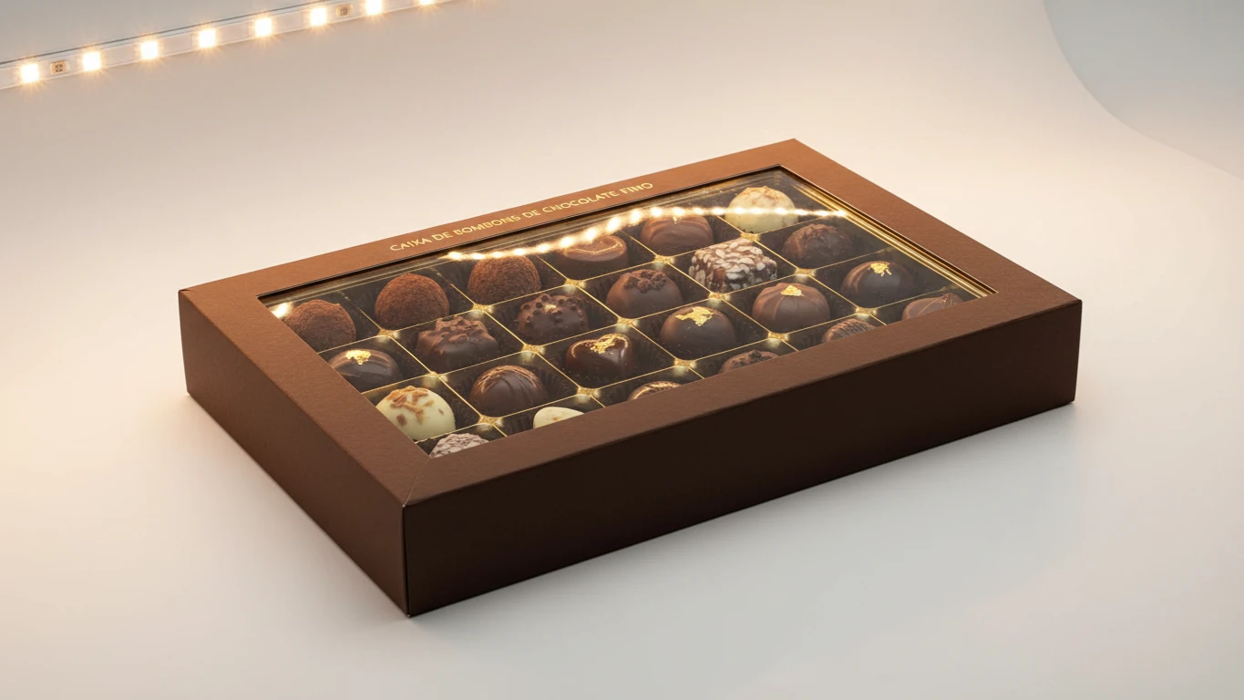 Caixa de Bombons de Chocolate Fino