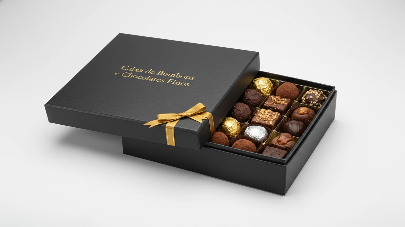 Caixa de Bombons e Chocolates Finos