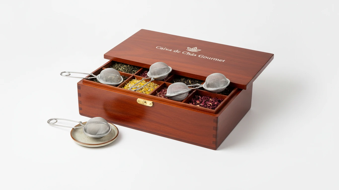 Caixa de Chás Gourmet com Infusor