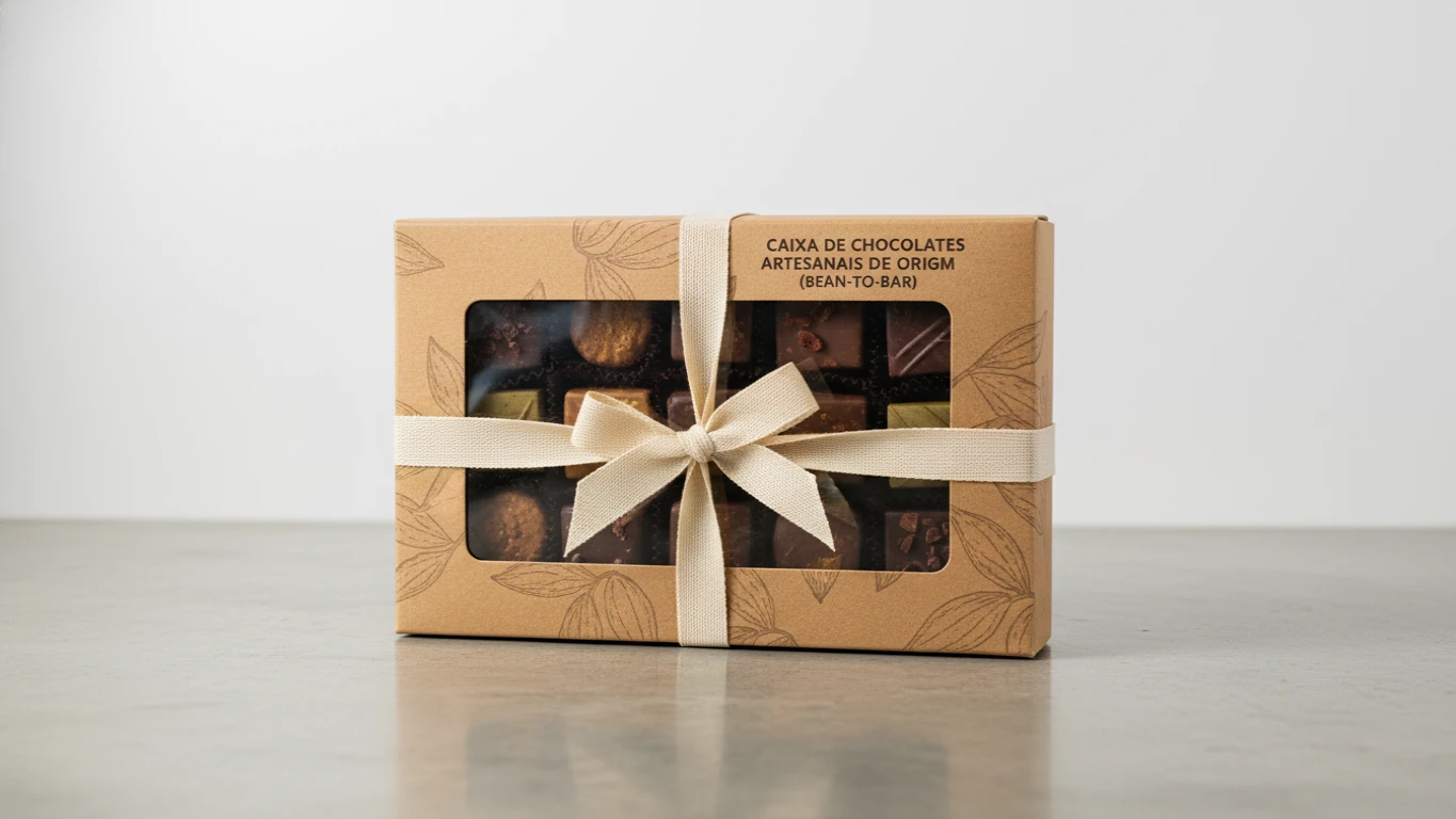 Caixa de Chocolates Artesanais de Origem (Bean-to-Bar)
