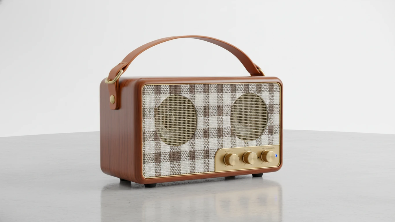 Caixa de Som Bluetooth Portátil Retrô