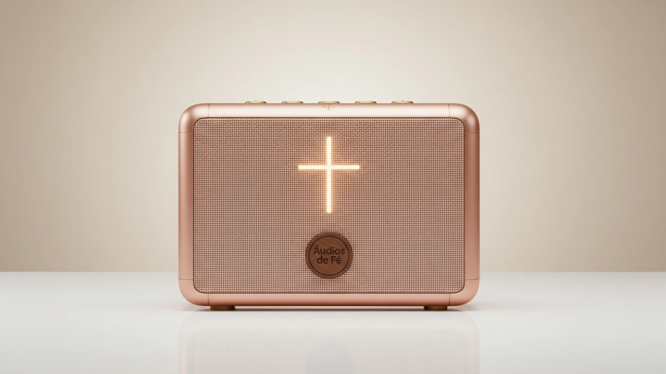 Caixa de Som Bluetooth para Áudios de Fé