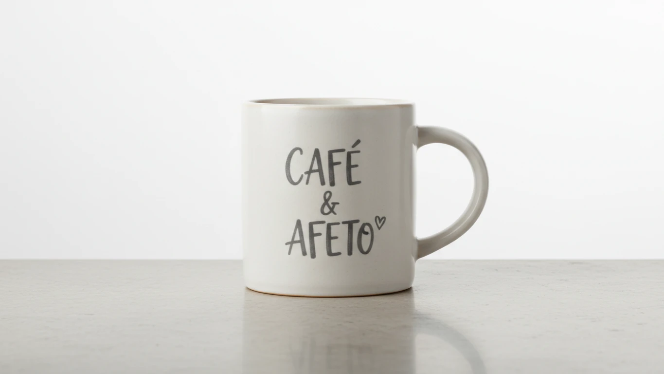 Caneca de Cerâmica com Frase Temática