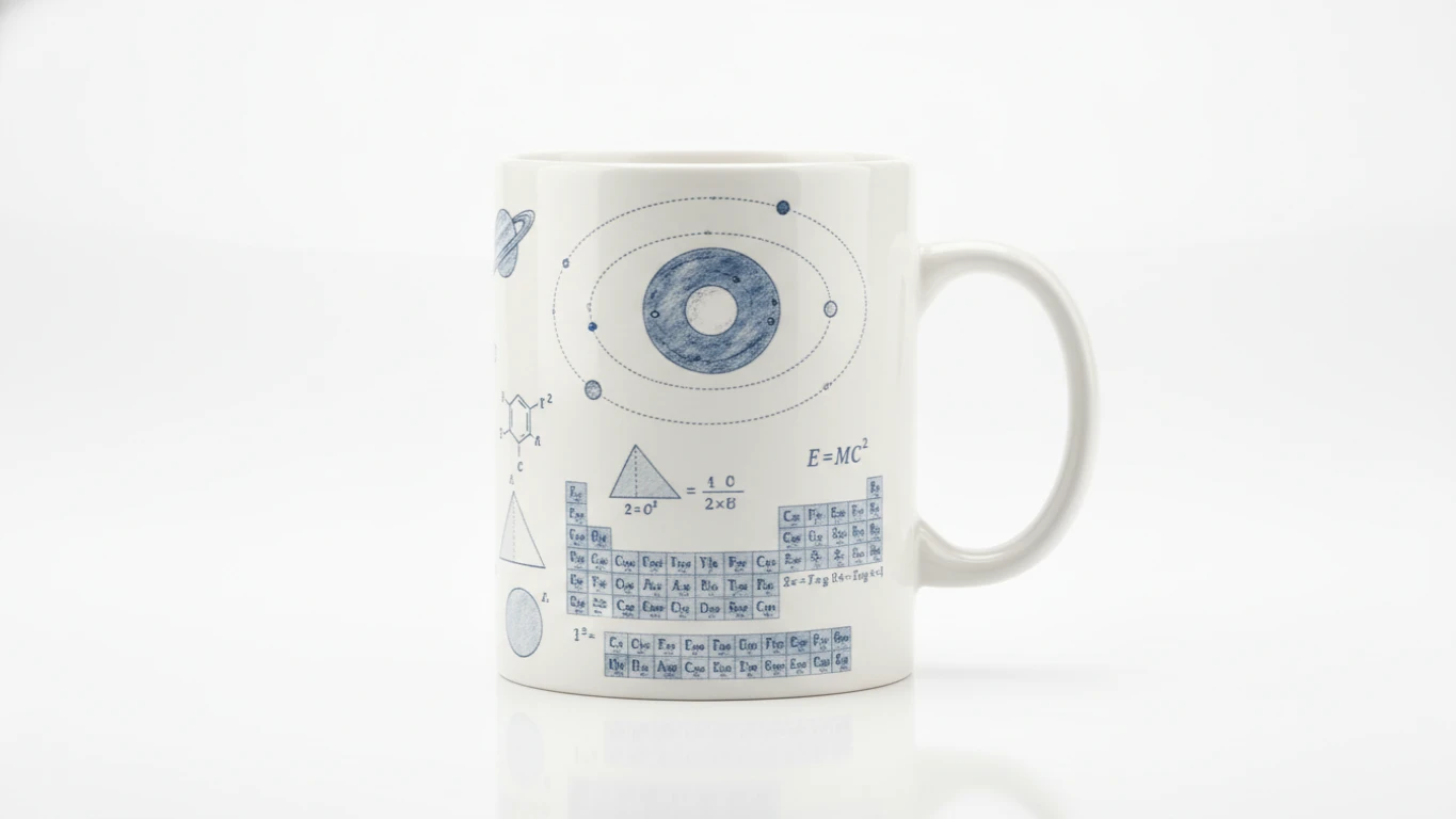 Caneca de Porcelana com Design Educacional