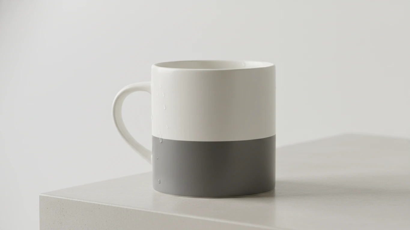 Caneca de Porcelana com Design Minimalista