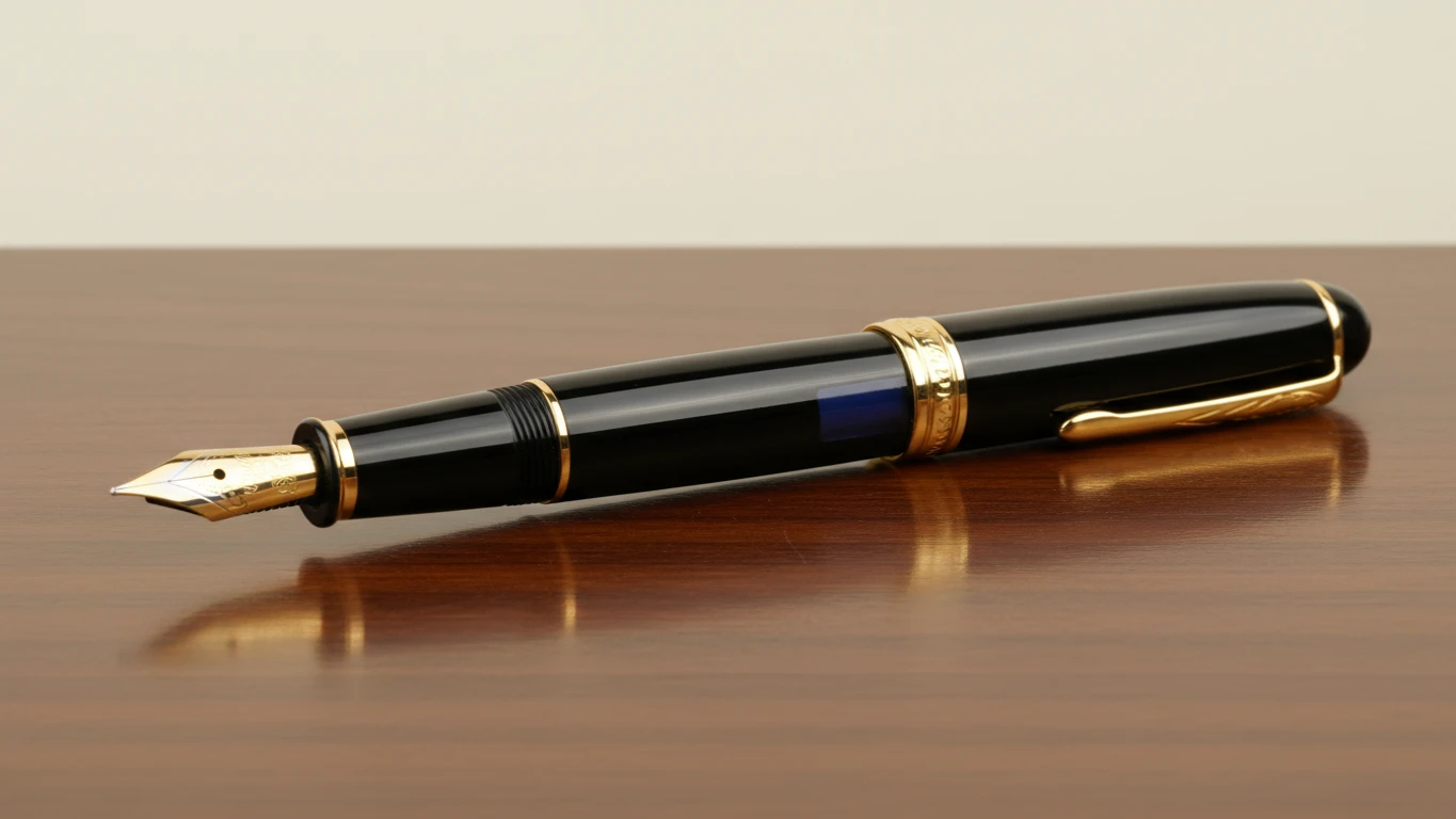 Caneta de Tinteiro com Design Clássico