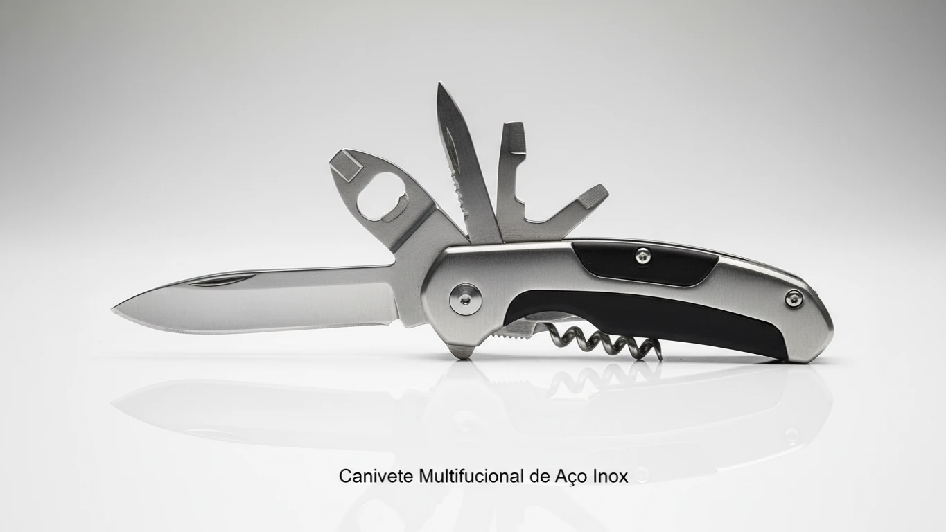 Canivete Multifuncional de Aço Inox