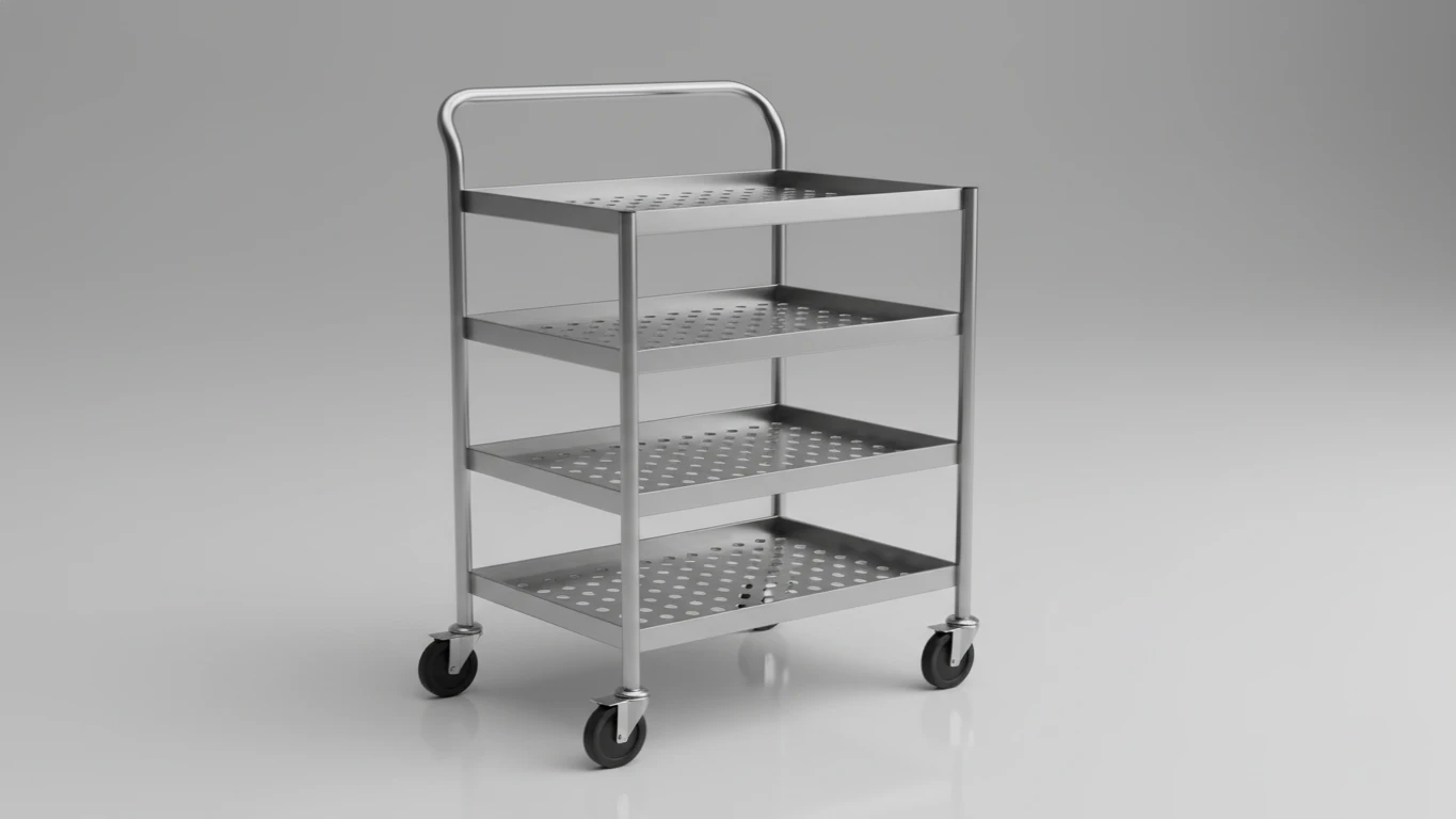 Carrinho Auxiliar de Metal com Rodas