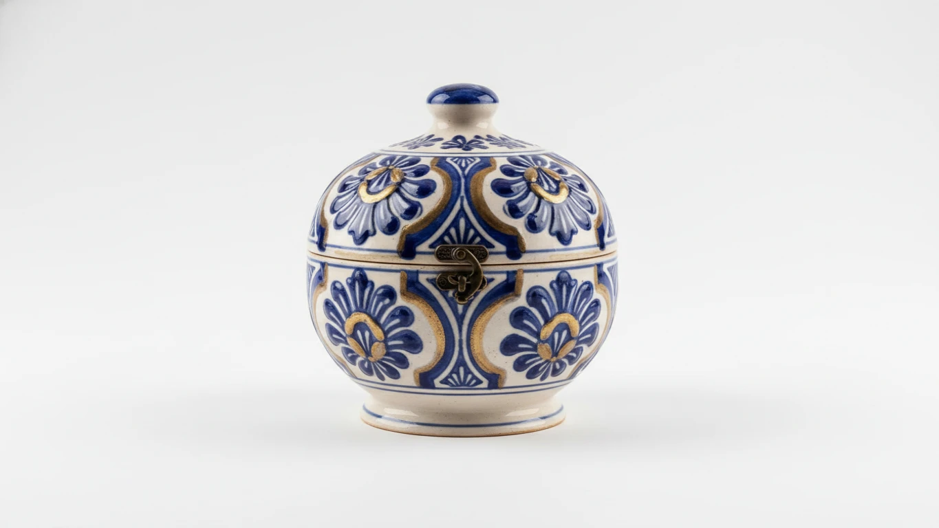 Cofre de Cerâmica Decorativo