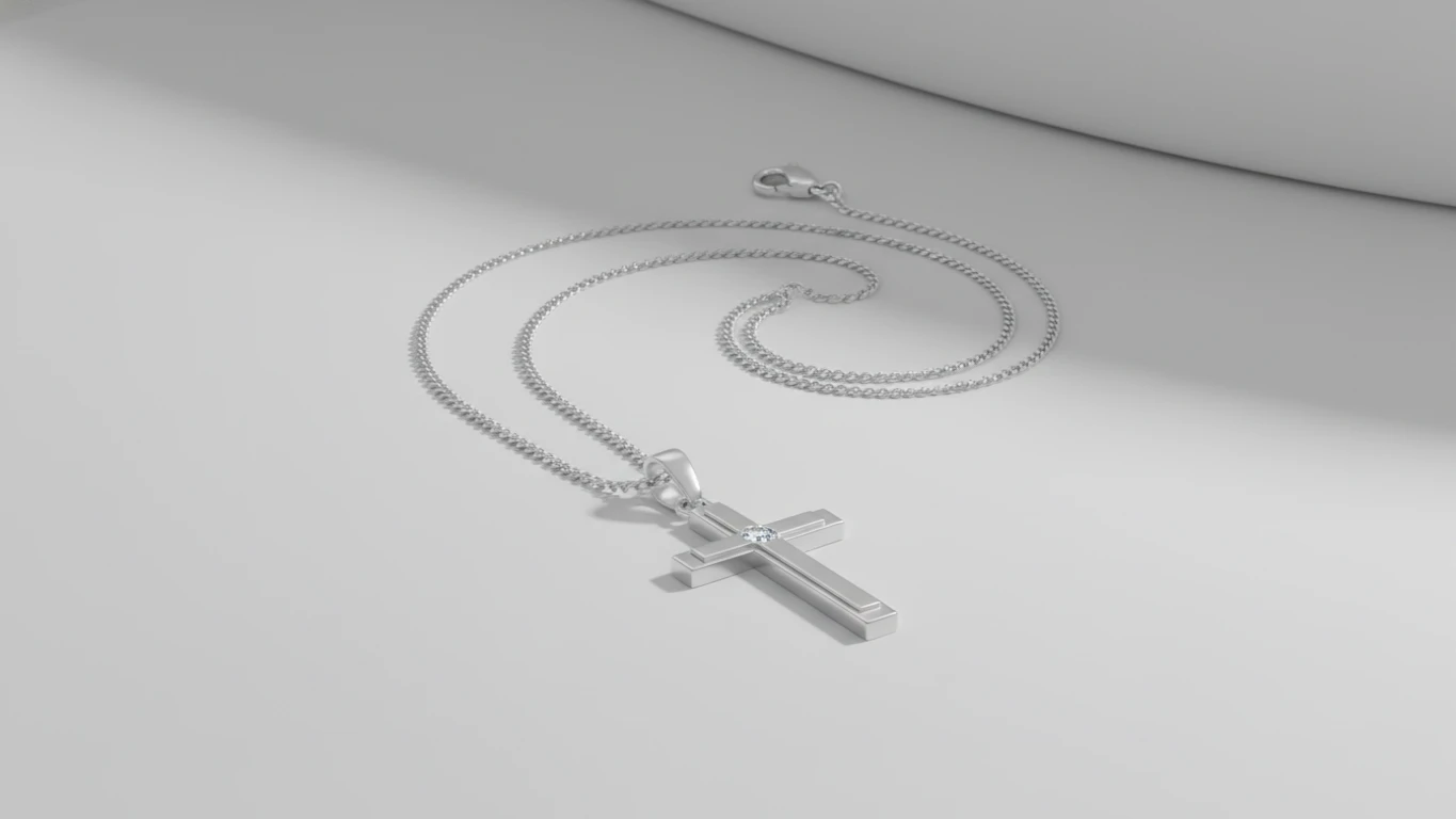 Colar Crucifixo em Prata 925