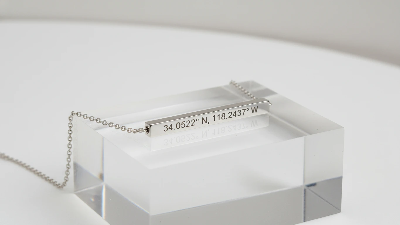 Colar com Coordenadas Gravadas