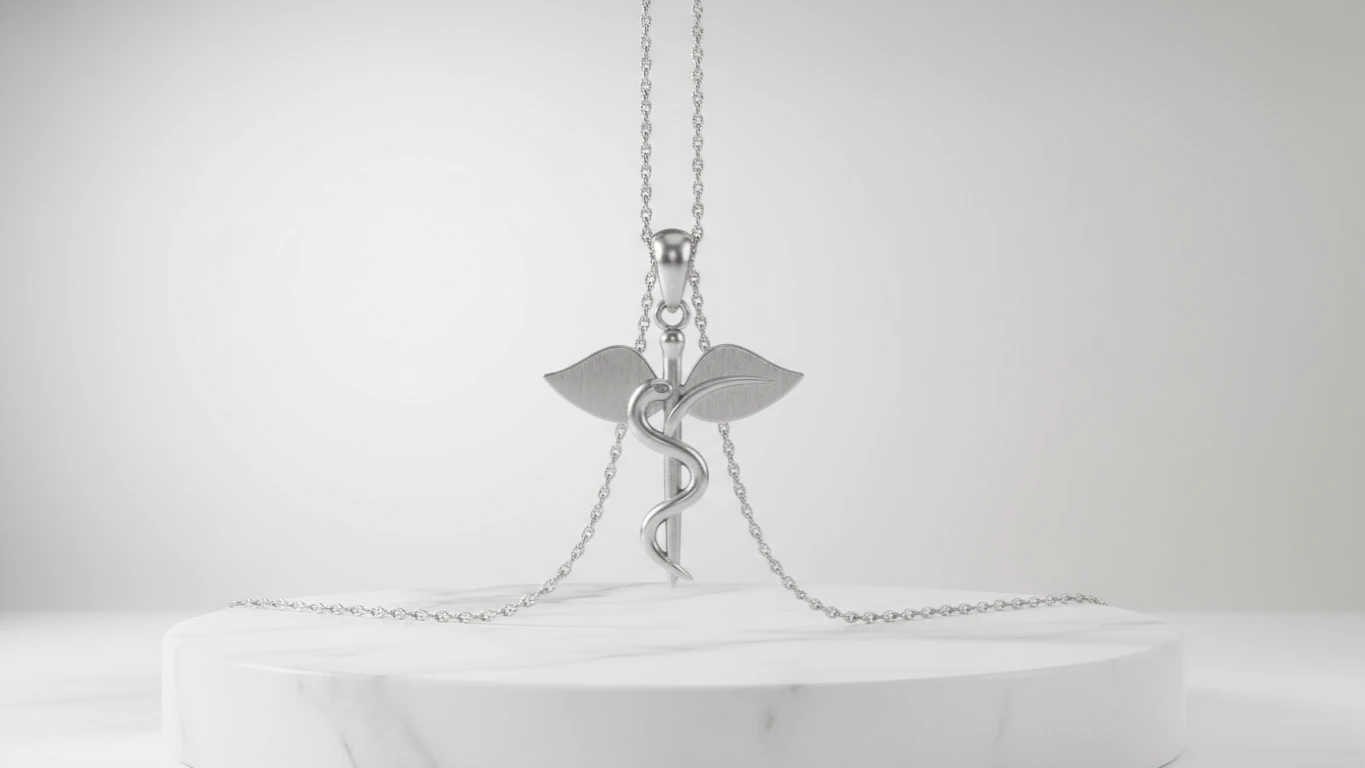 Colar com Pingente Símbolo da Nutrição