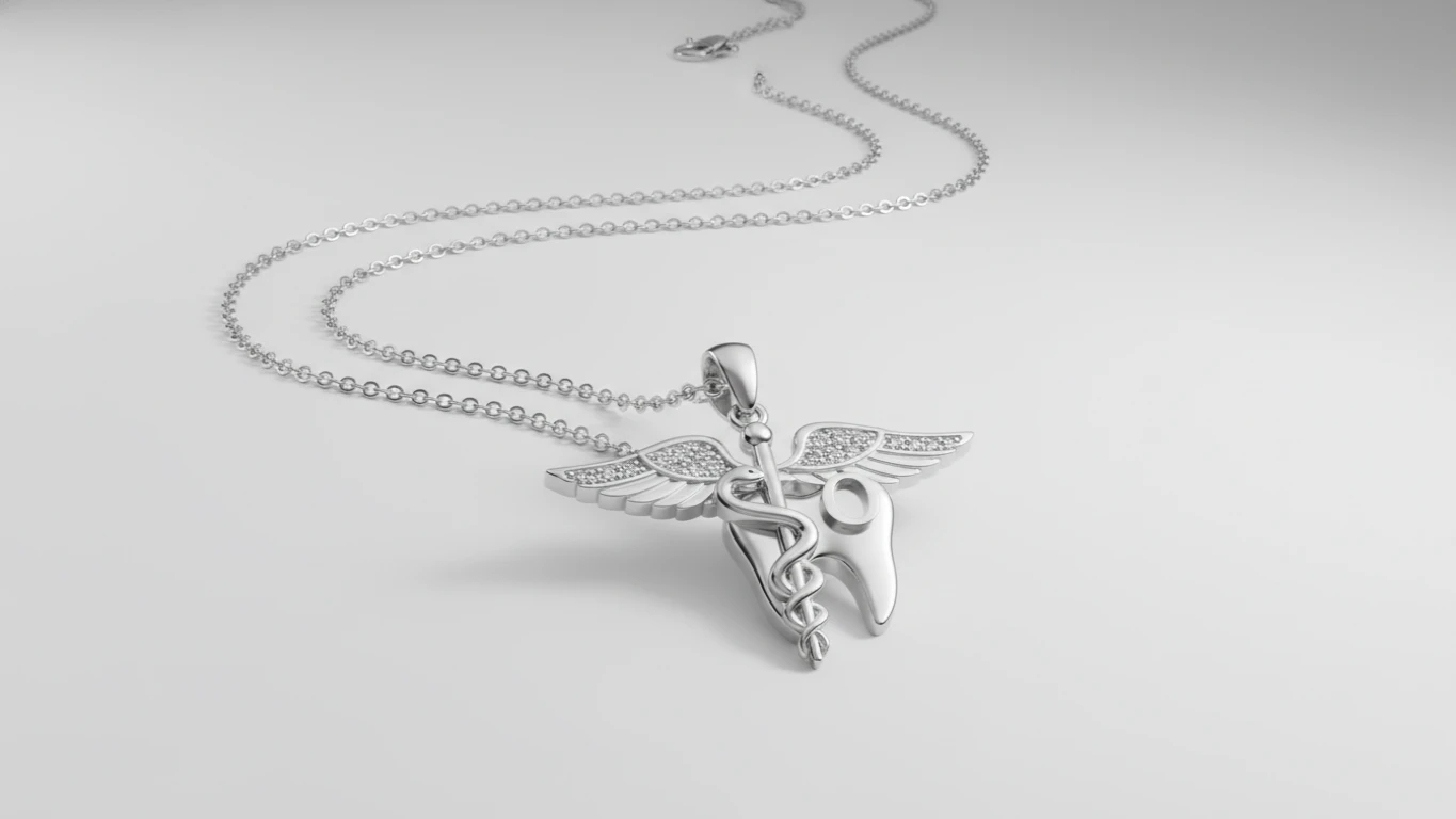 Colar com Pingente Símbolo da Odontologia