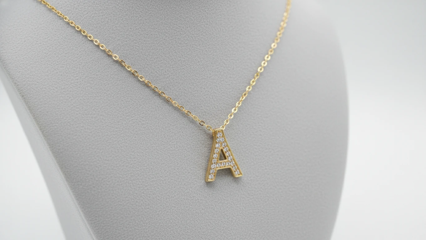 Colar com Pingente de Inicial