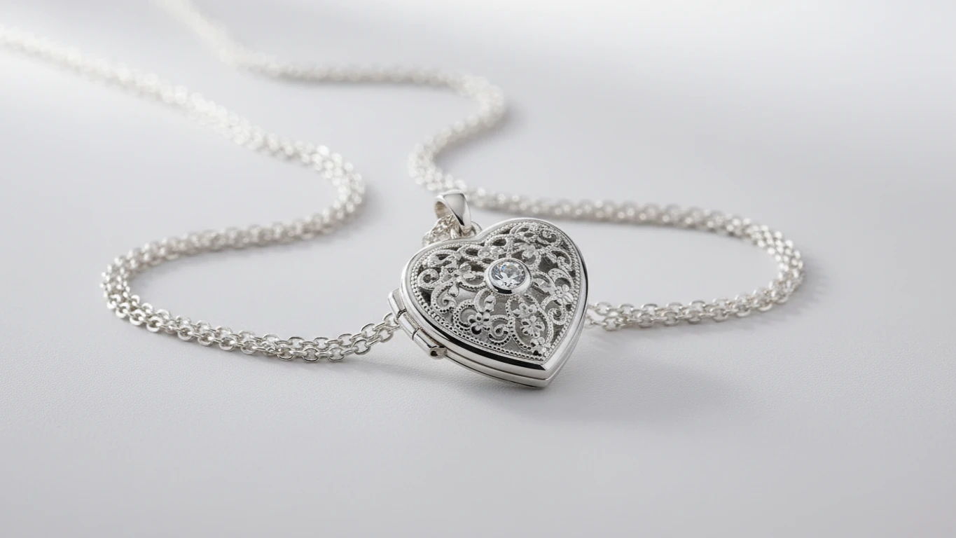 Colar com Pingente de Relicário