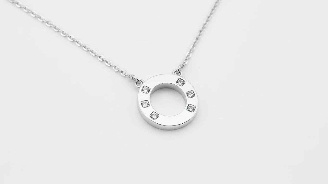 Colar de Prata com Pingente de Ferradura