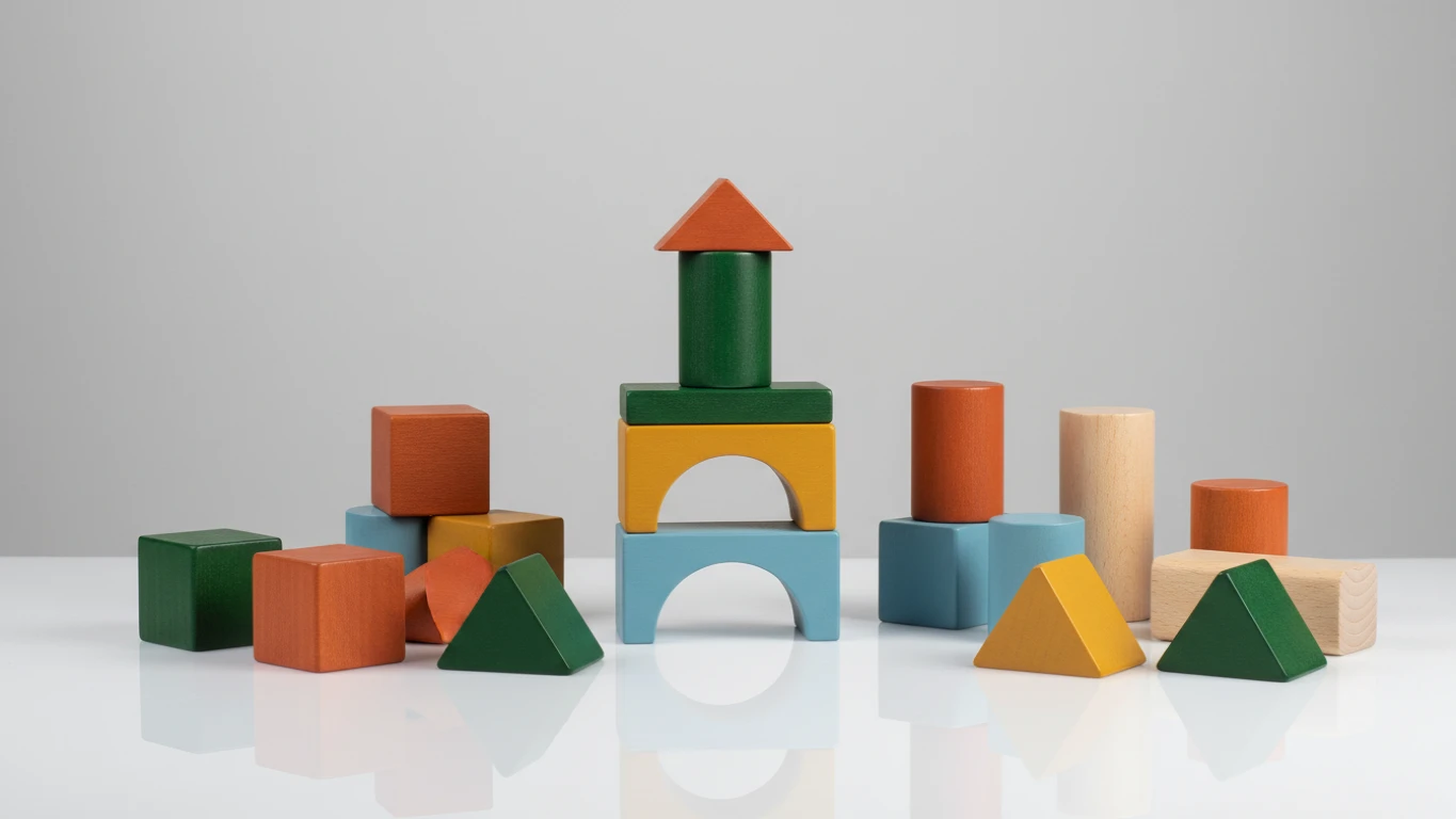 Conjunto de Blocos de Empilhar e Encaixar