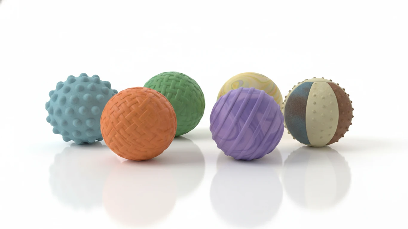 Conjunto de Bolas Sensoriais com Texturas Variadas