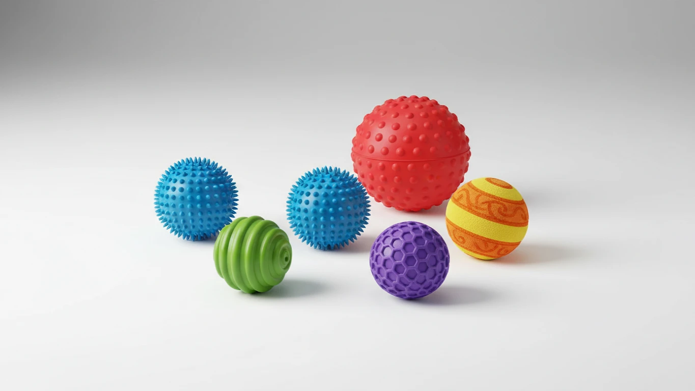 Conjunto de Bolas Sensoriais com Texturas