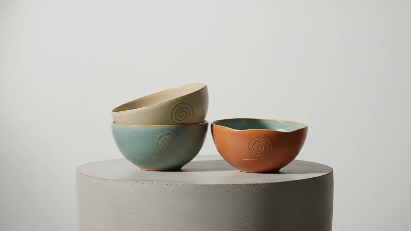 Conjunto de Bowls de Cerâmica Artesanal