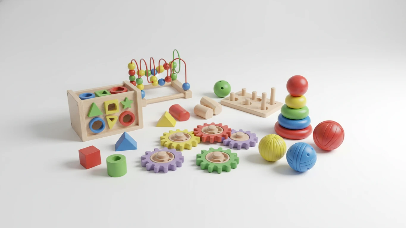 Conjunto de Brinquedos Educativos para Desenvolvimento Motor