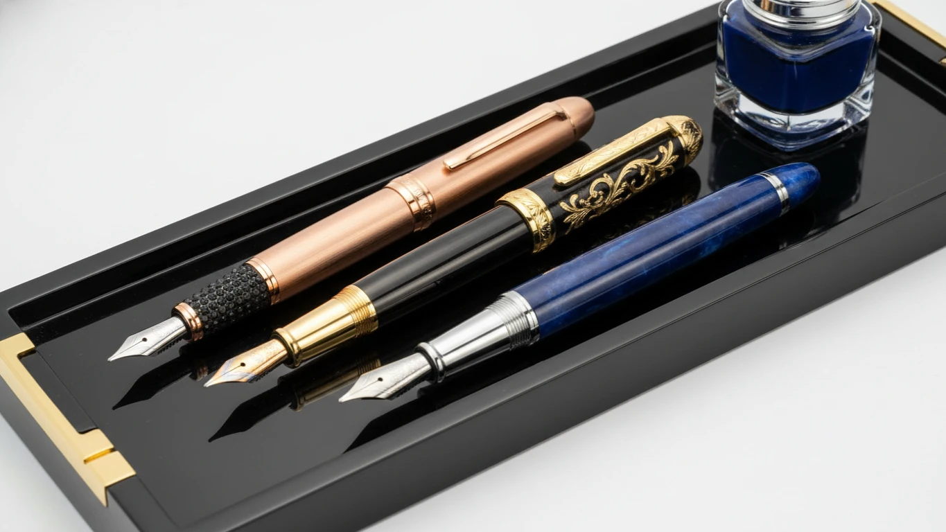 Conjunto de Canetas Tinteiro de Luxo