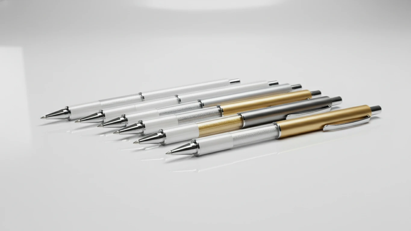 Conjunto de Canetas de Tinta Gel Branca e Metálica