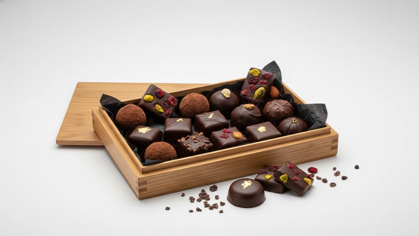 Conjunto de Chocolates Finos Artesanais