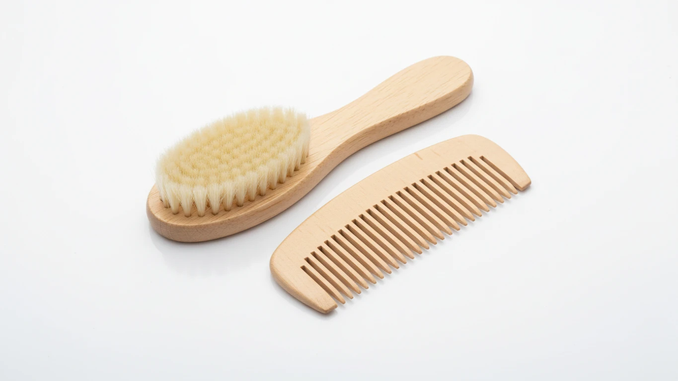 Conjunto de Escova e Pente Suave para Cabelo de Bebê