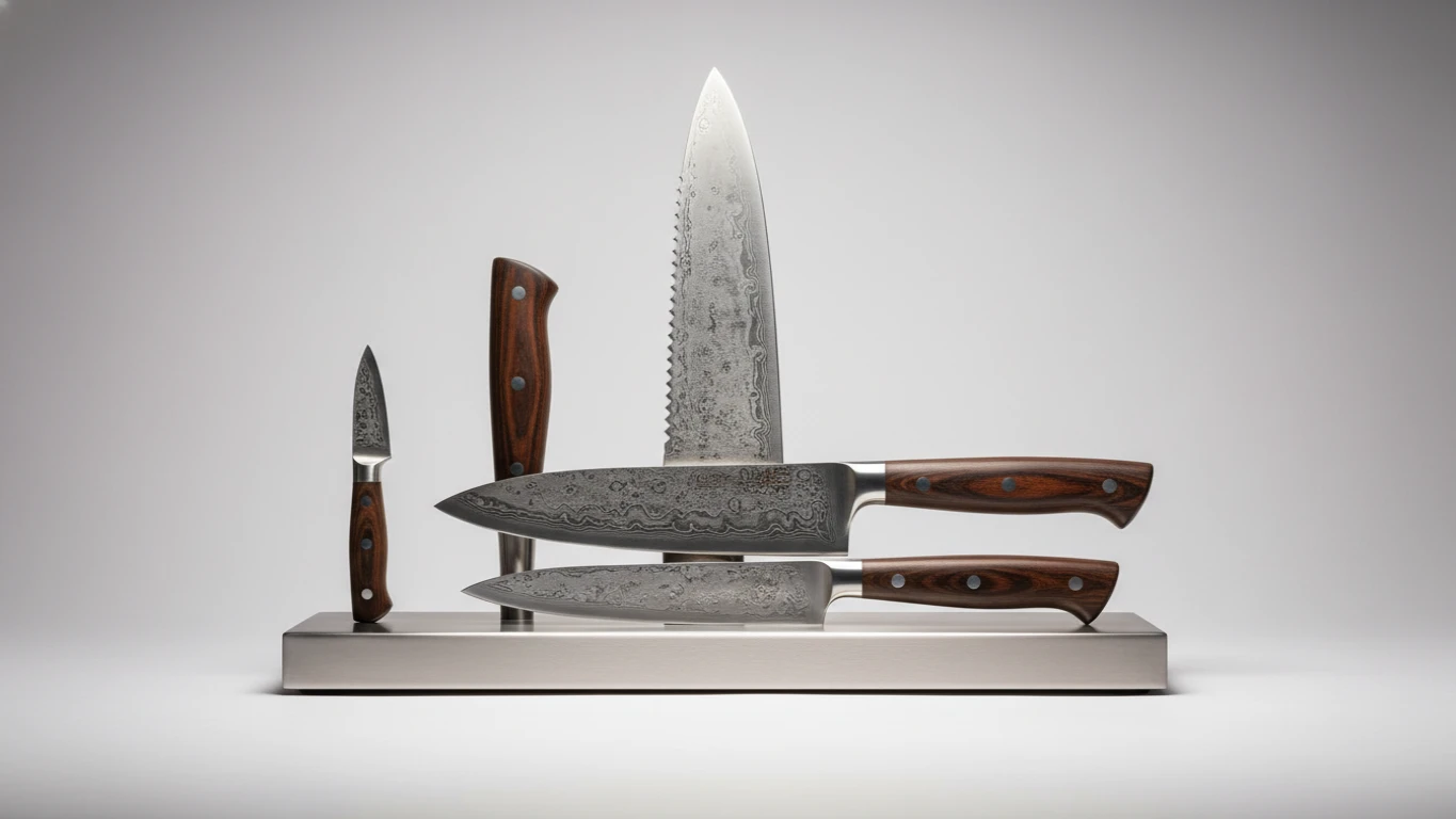 Conjunto de Facas Artesanais em Aço Inox