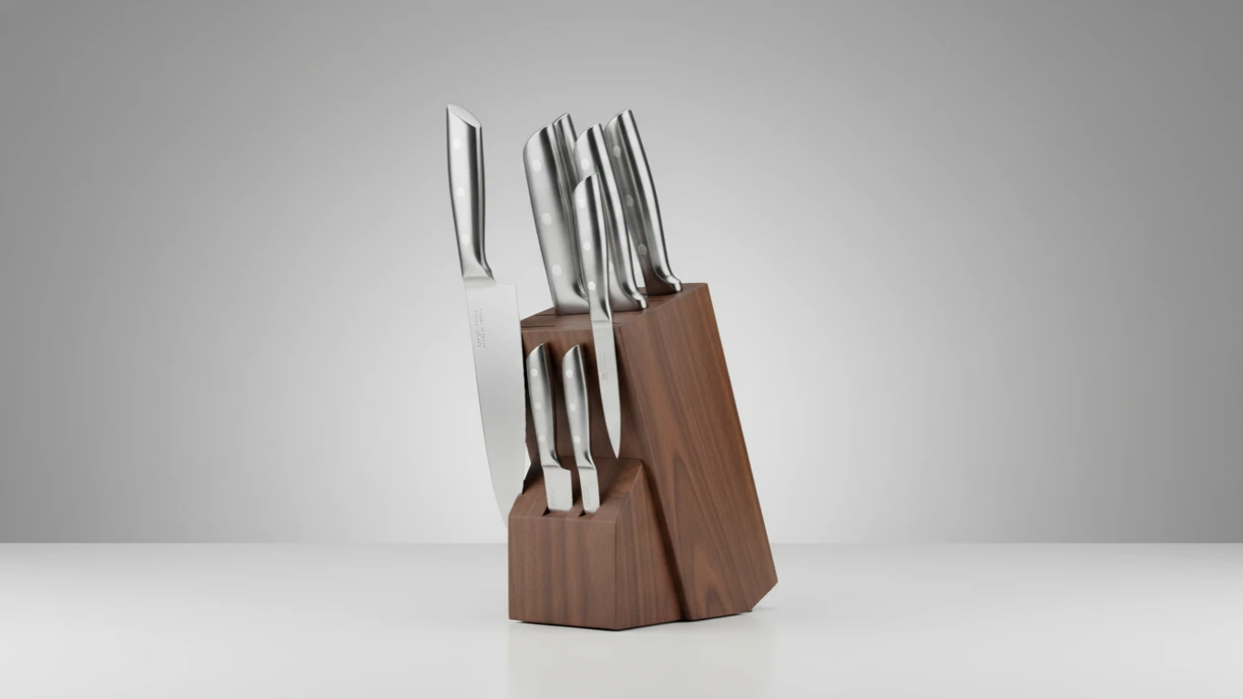 Conjunto de Facas Profissionais com Cepo