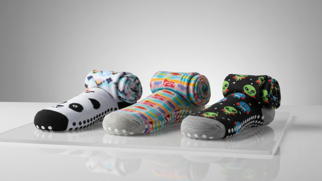 Conjunto de Meias Antiderrapantes Divertidas