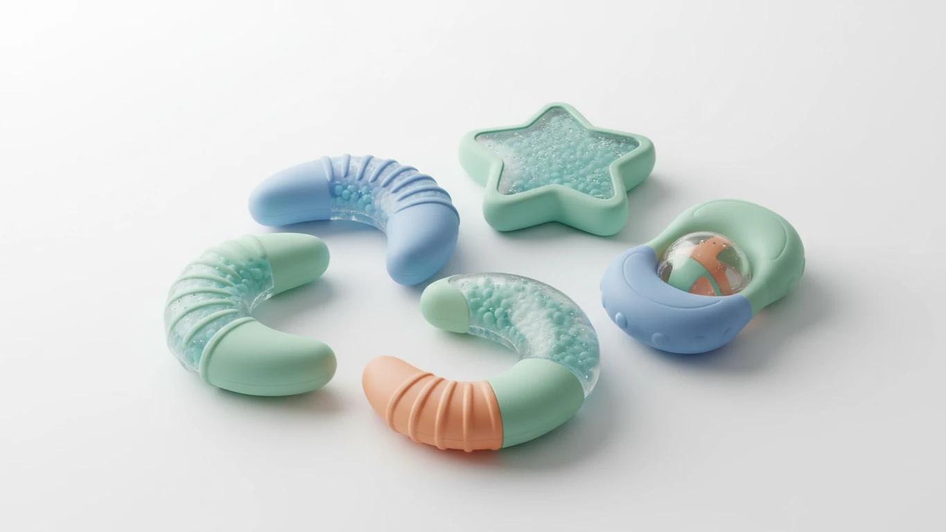 Conjunto de Mordedores Ergonômicos e Refrigeráveis