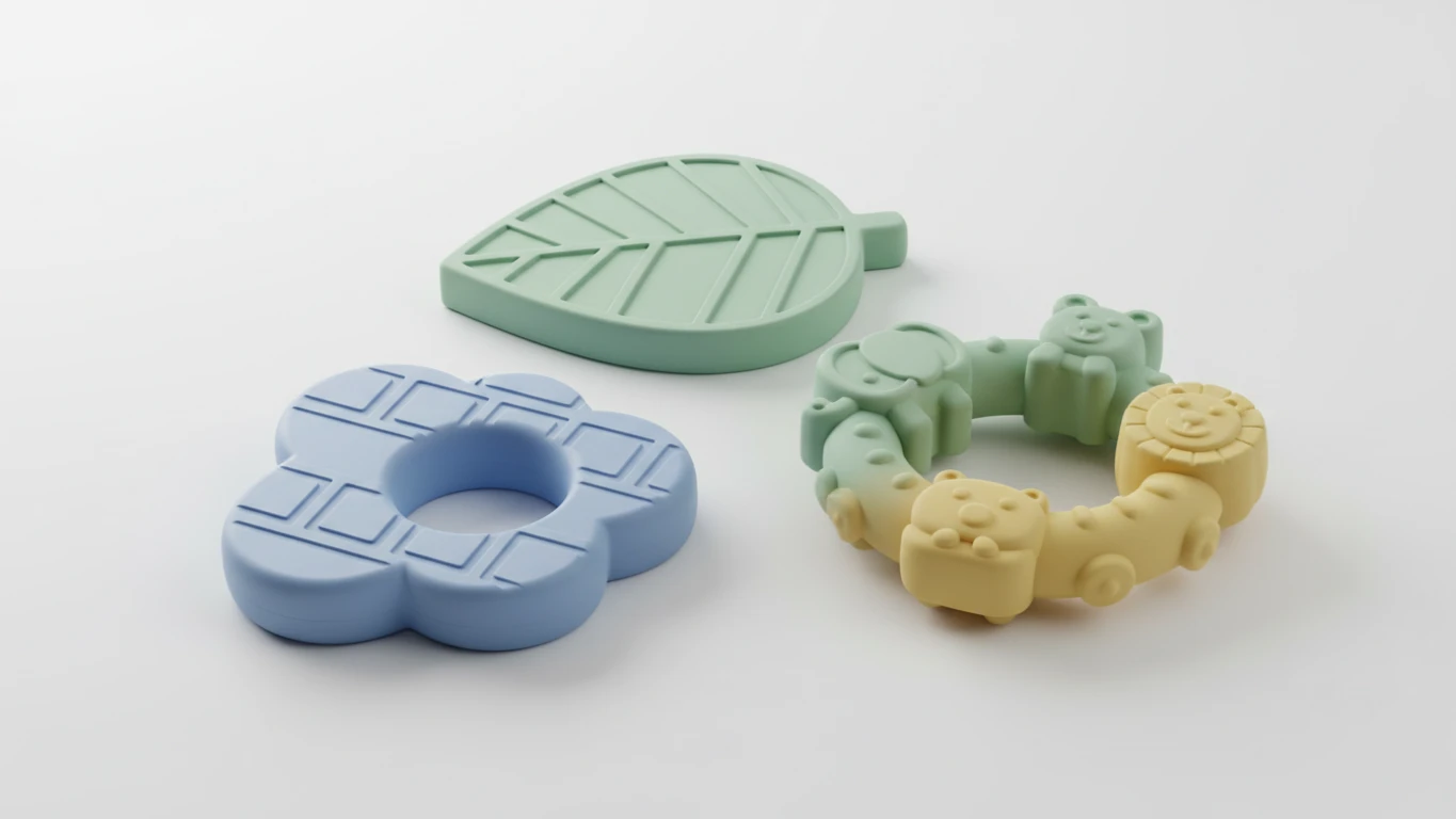 Conjunto de Mordedores de Silicone com Texturas