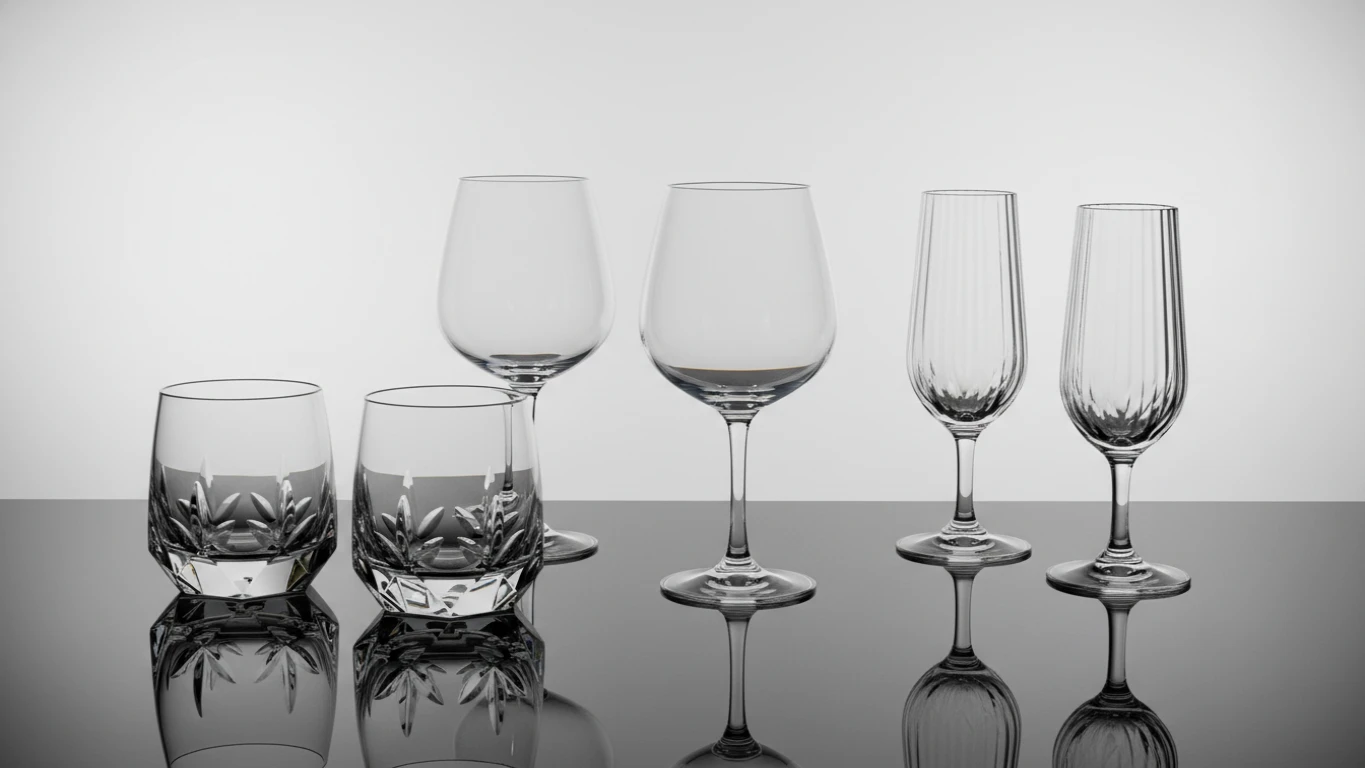 Conjunto de Taças de Cristal Multifuncionais