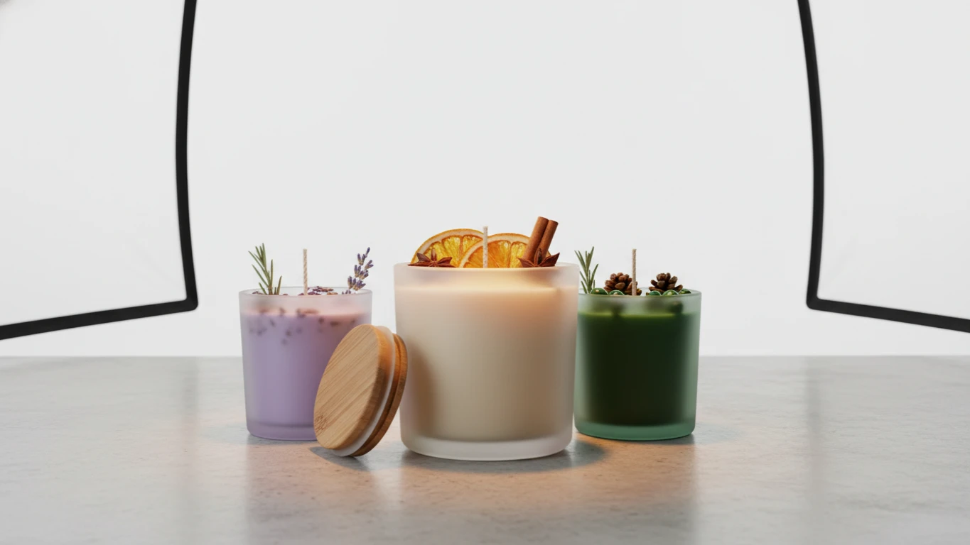 Conjunto de Velas Aromáticas Artesanais