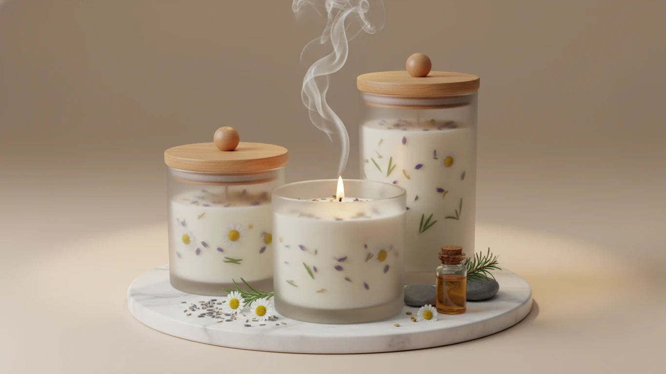 Conjunto de Velas Perfumadas Terapêuticas