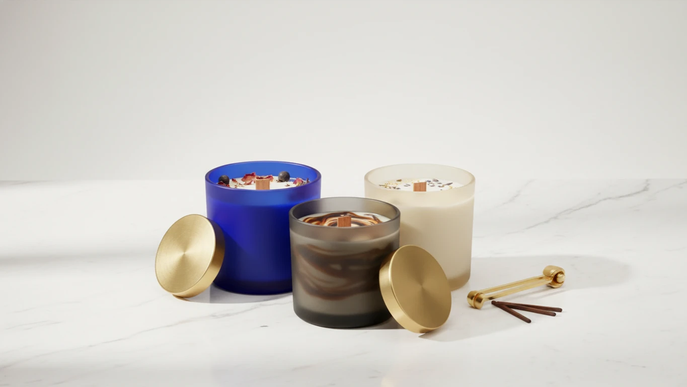Conjunto de Velas Perfumadas de Luxo