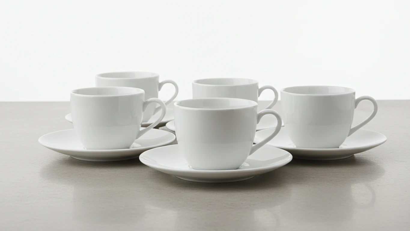 Conjunto de Xícaras de Porcelana Moderna
