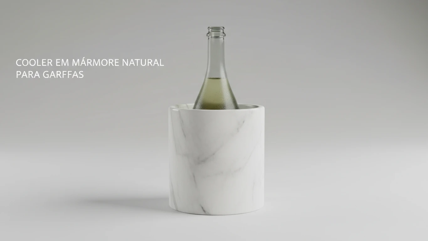 Cooler em Mármore Natural para Garrafas
