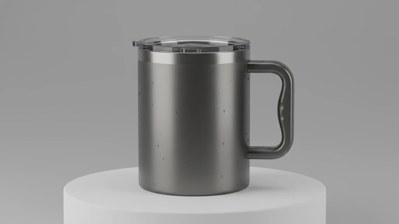 Copo Térmico Estilo Mug com Tampa e Alça