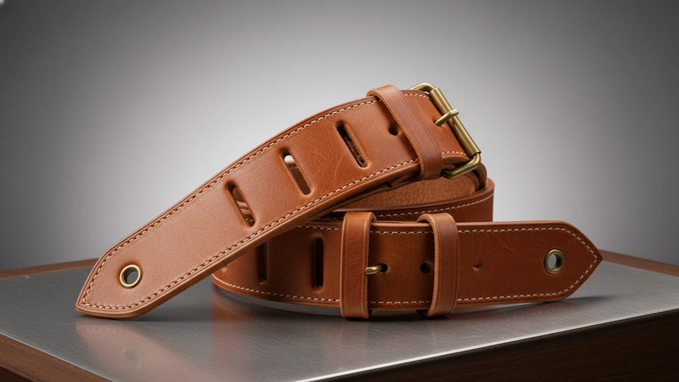 Correia de Guitarra em Couro Genuíno