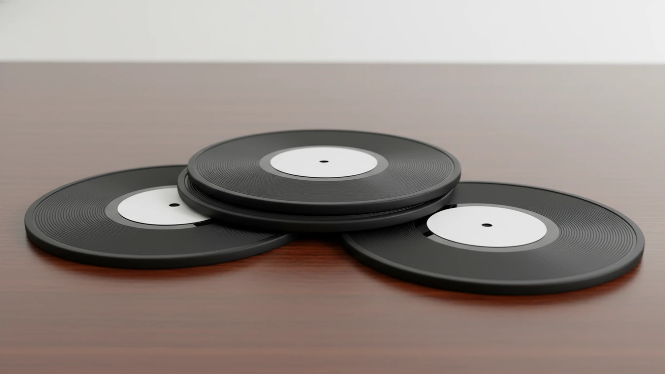 Descanso de Copos de Disco de Vinil