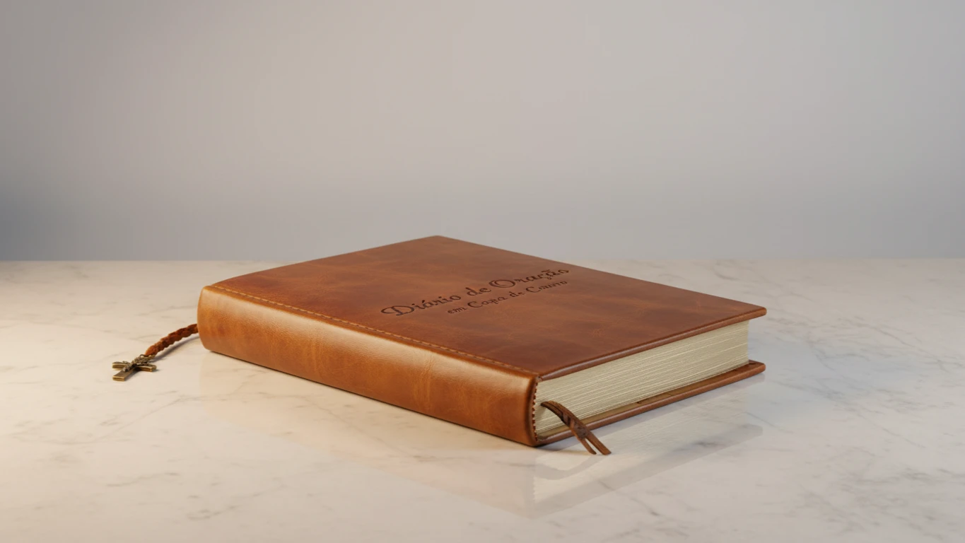 Diário de Oração em Capa de Couro