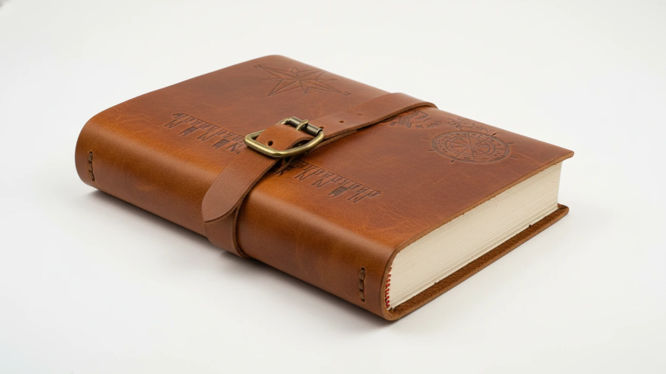 Diário de Viagem com Capa de Couro