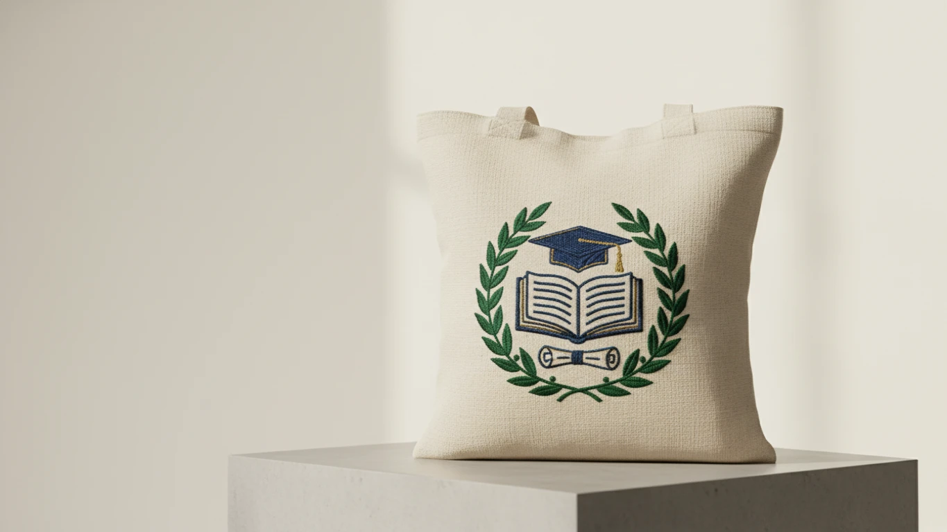 Ecobag Bordada com Tema Acadêmico