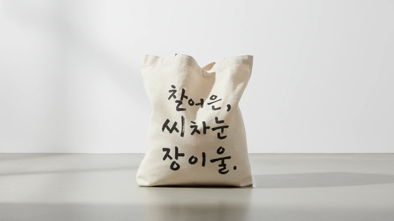 Ecobag com Frases em Hangul