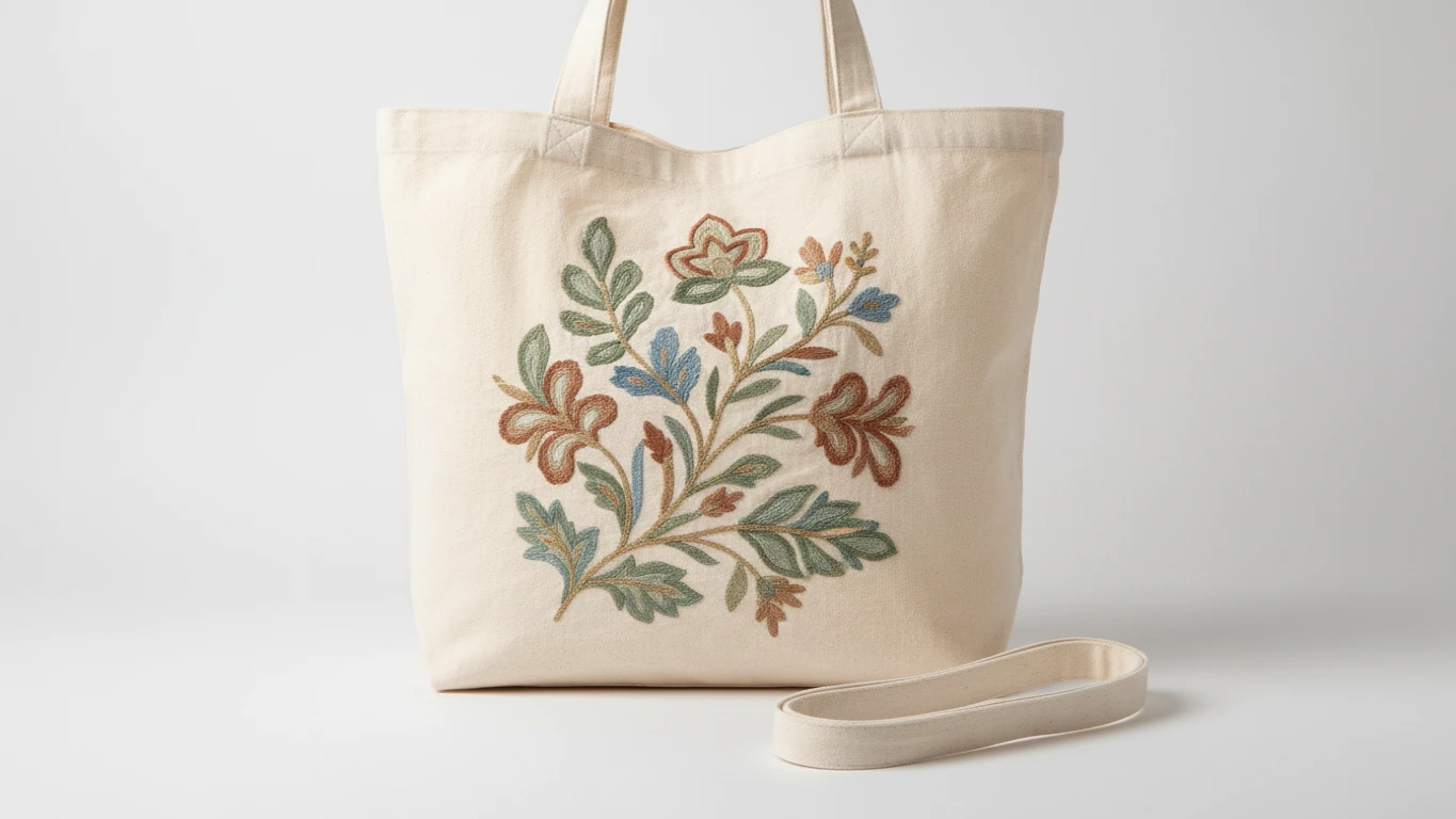 Ecobag de Algodão Bordada